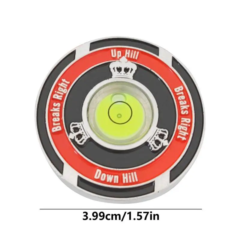 Golf Level Marker Golf Ball Marker With Level Poker Chip Style Bubble Level Golf Accessories For Men Golf Green Reader Pro Putt