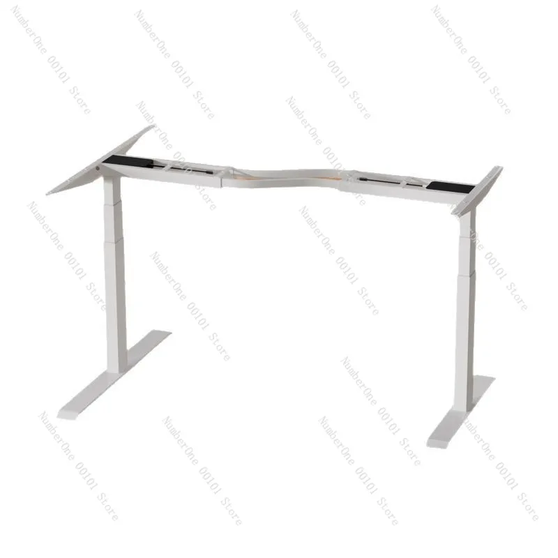 Ergonomic Electric Height Adjustable Standing Desk Frame S Shape Corner Sit Stand Table Base for Office Study Home Workspace