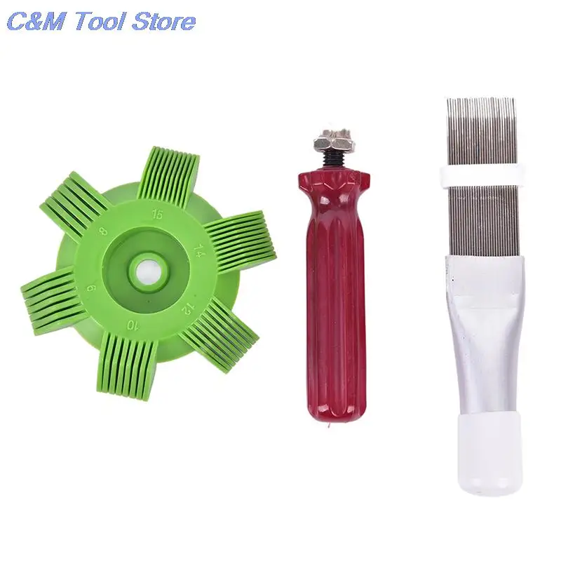 1set Universal Car A/C Radiator Condenser Evaporator Fin Straightener Coil Comb Plastic Auto Cooling System Repair Tools