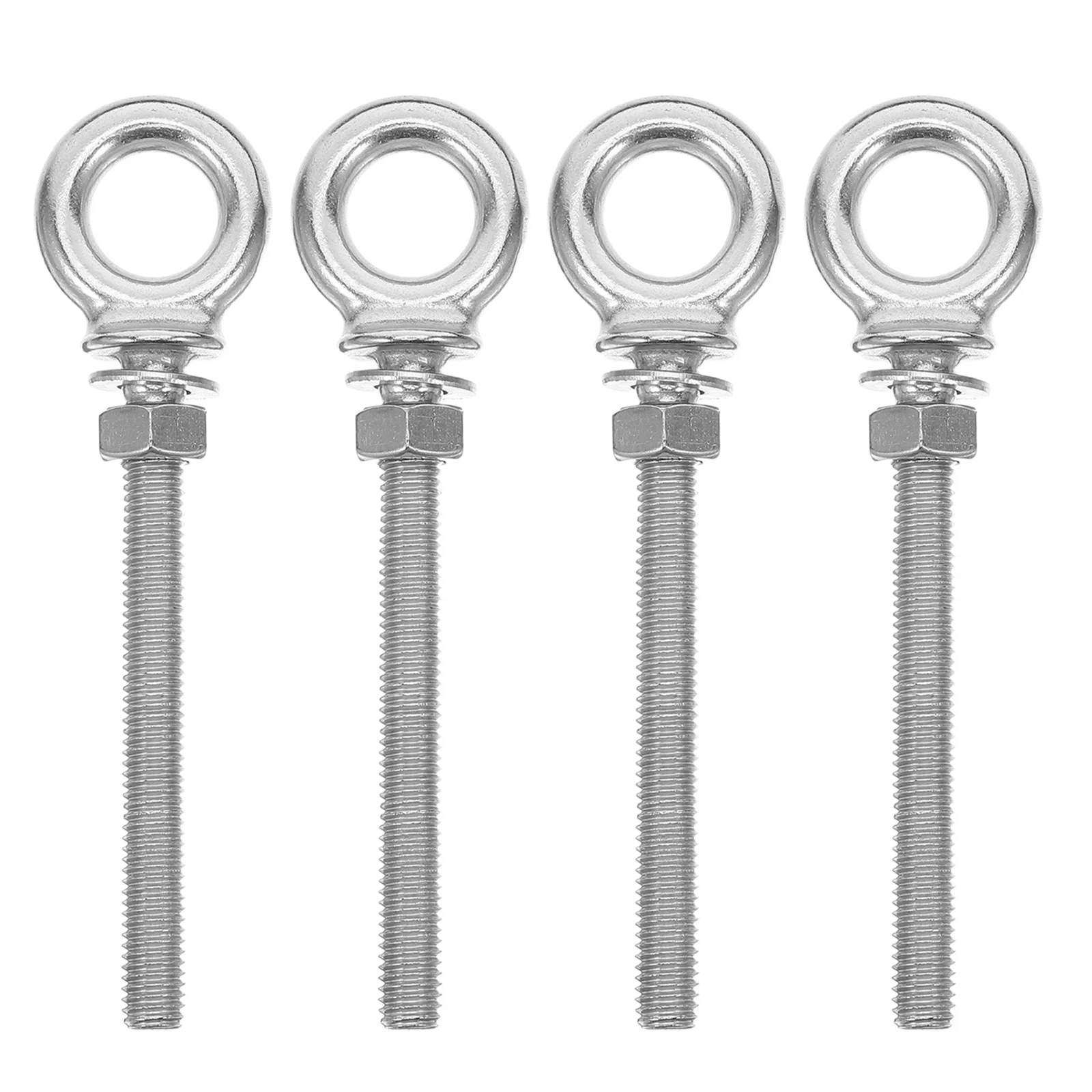 

4Pcs Stainless Steel Heavy Duty Eye Bolts Lifting Machineries Eyebolt M8x80 Corrosion Resistant Industrial Marine Hardware