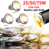 1-5PCS 25/50/75W UVA+UVB Reptile Lamp Bulb Turtle Basking UV Full Spectrum Sunlamp Heating Light for Amphibians Lizards