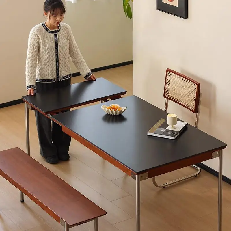 

Extendable Mobile Dining Table Restaurant Kitchen Study Modern Luxury Dining Table Gaming Mesas De Comedor Commercial Furniture