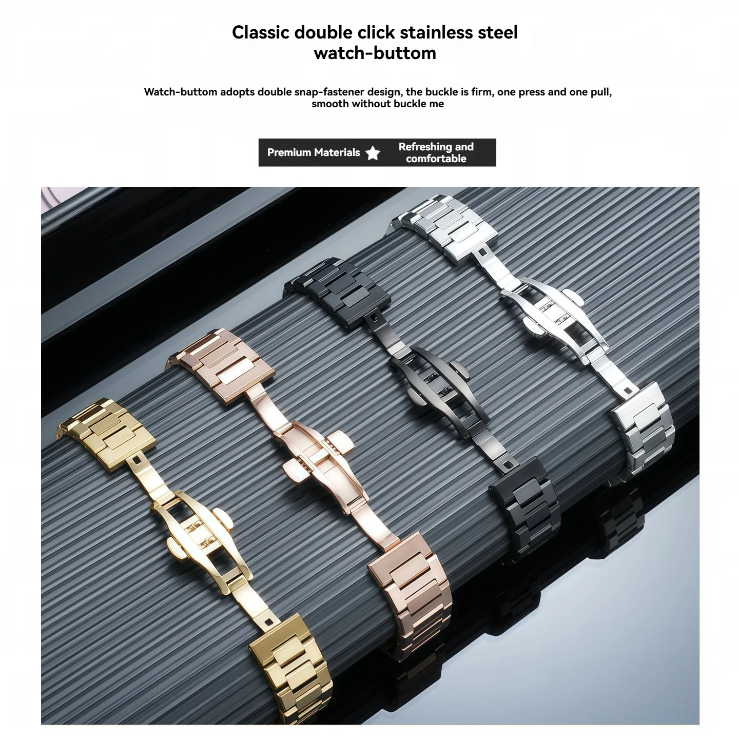 Modified Nautilus Style Stainless steel watch case strap mod kit for Casio GA-2110/2100 series metal case, Rubber  watchband - view 5