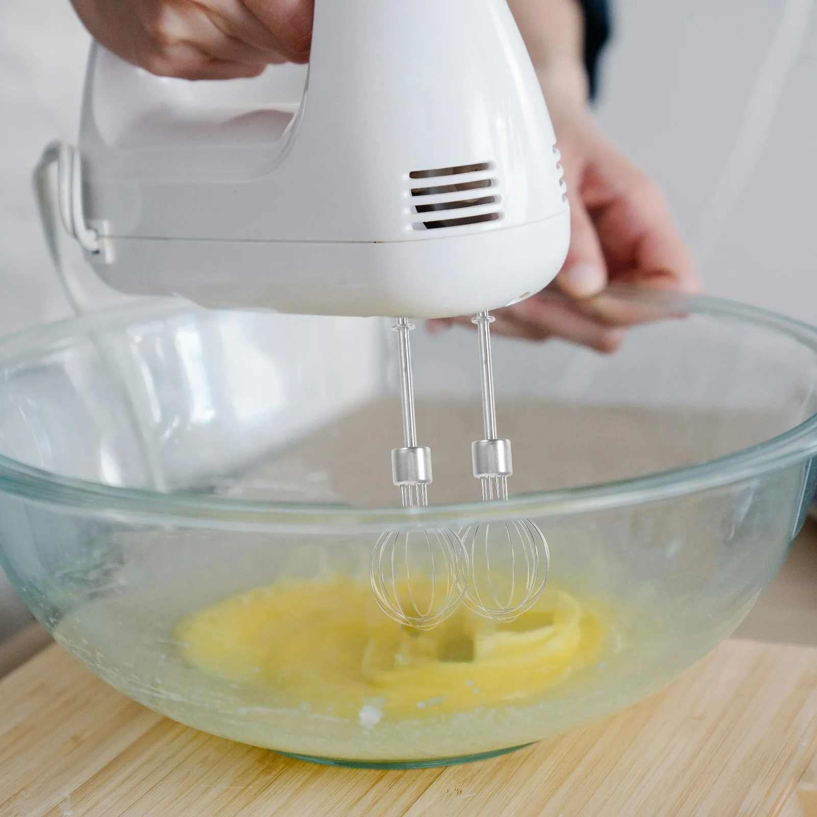 

2pcs Stainless Steel Mini Handheld Mixer Attachment For Cream Egg Whisk Portable Kitchen Gadgets Baking Cooking Accessories