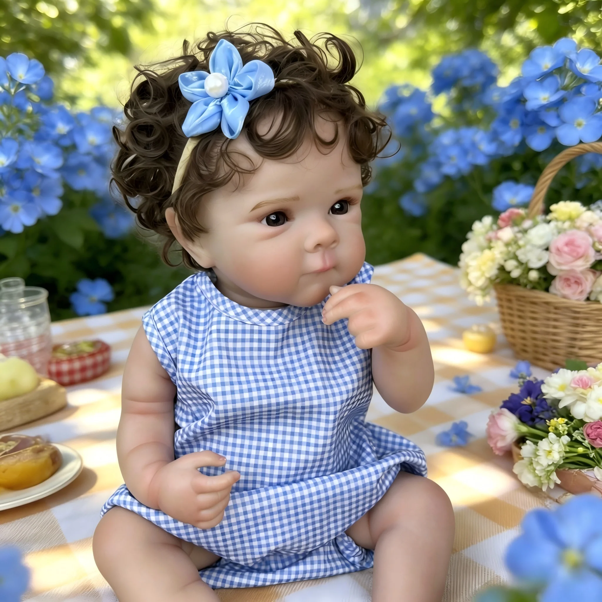

BZDOLL 45cm 18in Lifelike Reborn Doll, Full Vinyl Body, Handmade, Play & Bedtime Toy, Kids Birthday Gift