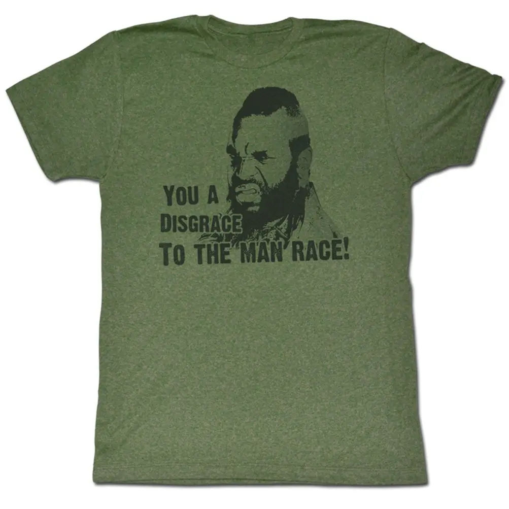 Mr. T T-Shirt Disgrace Adult Heather Green Tee Shirt Graphic Y2K Summer oversizedvintage Luxury brand