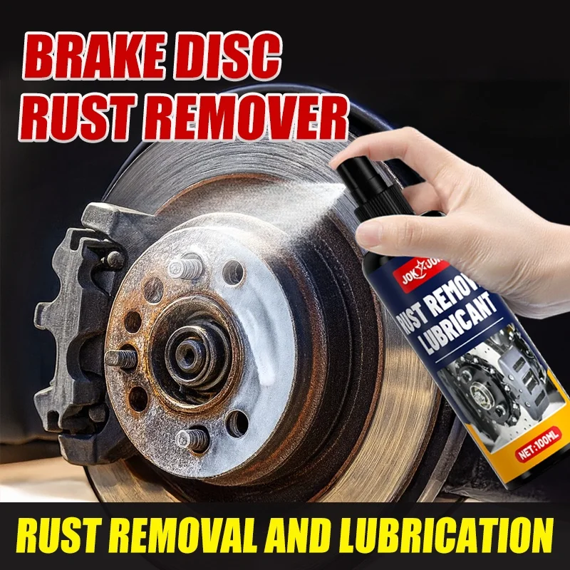 Brake Disc Rust Remover and Lubricator, Fast Acting Metallic Polishing Agent, Iron Oxide Powder Stain Removal, Car Brake Cleaner