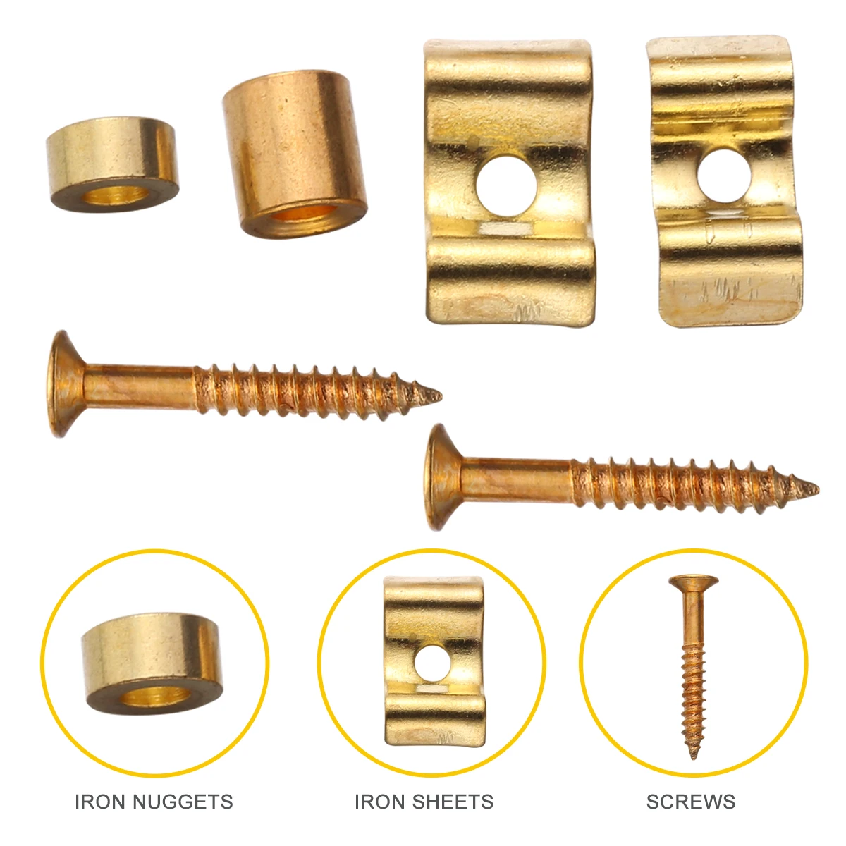 

3 Sets String Buckle Electric Guitar Knobs Locking Tuners Bass Tree Guide Metal Craftsmanship High Gloss Easy Install Screws