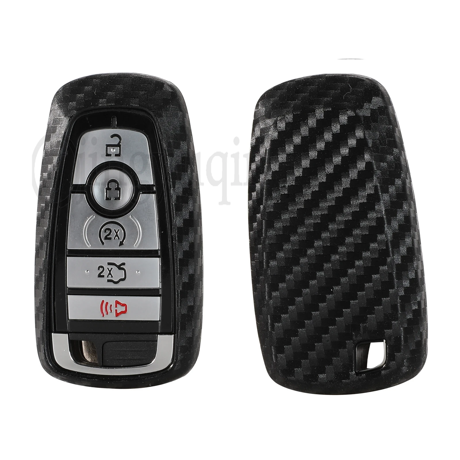 jingyuqin Remote Car key Case Cover For Ford Fusion F-250 F-350 F-450 F-550 2017 M3N-A2C93142600 Carbon Case