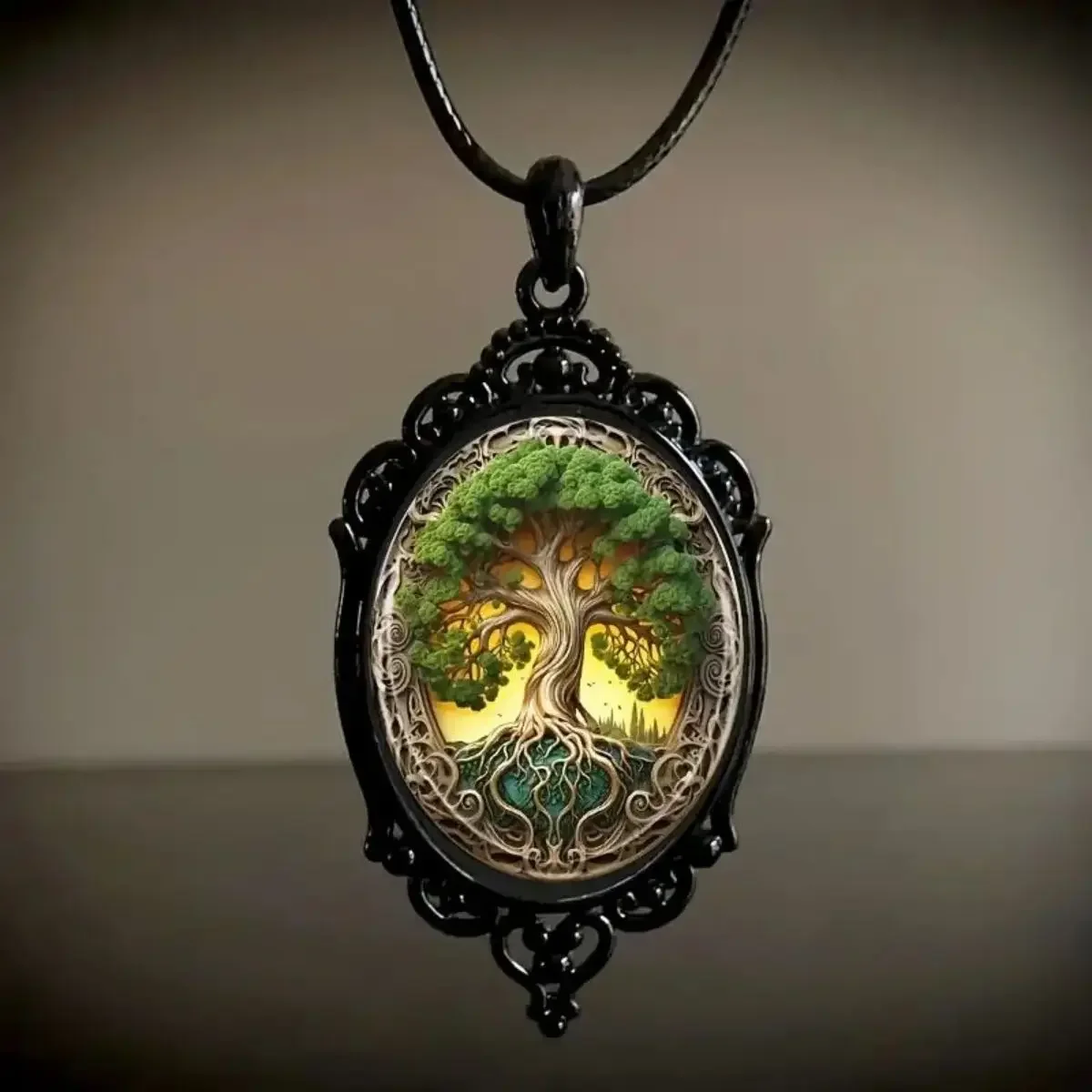 قلادة الهالوين عبر الساحرة قلادة ، القوطية الرجعية ، الغراب ، الأكثر مبيعًا #4