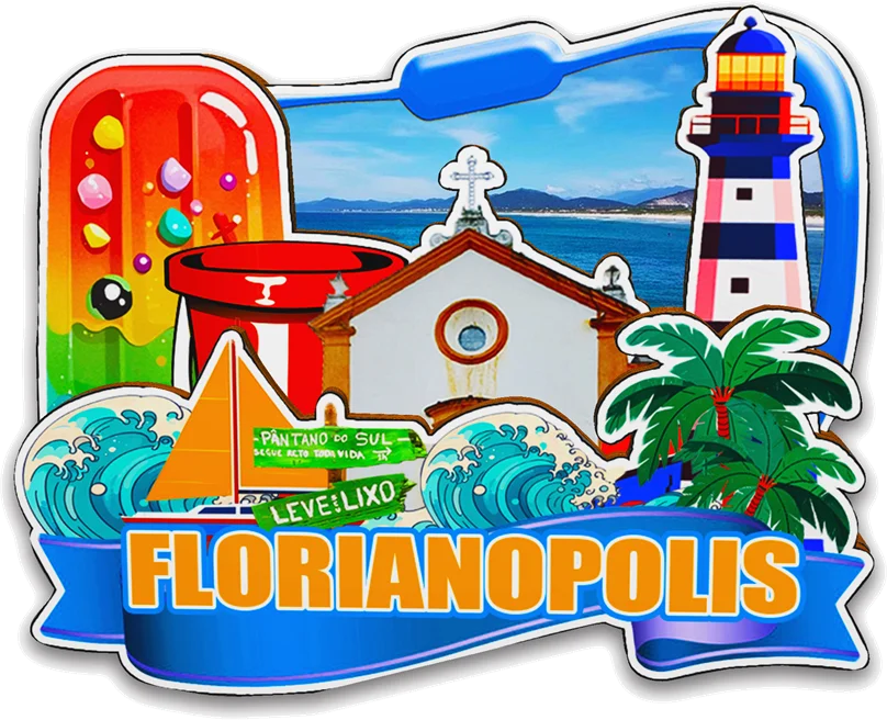 مغناطيس ديكور لـ Foz do Iguacu Florianopolis Ouro Preto Belo Horizonte ملصقات الثلاجة التذكارية للمدينة البرازيلية