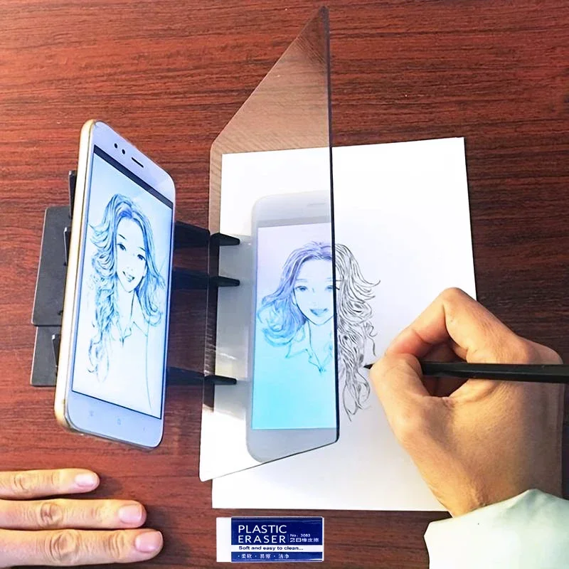 Optical Clear Drawing Board Portable Optical Tracing Board Image Draw Board Tracing Drawing Projector Optical Painting Board