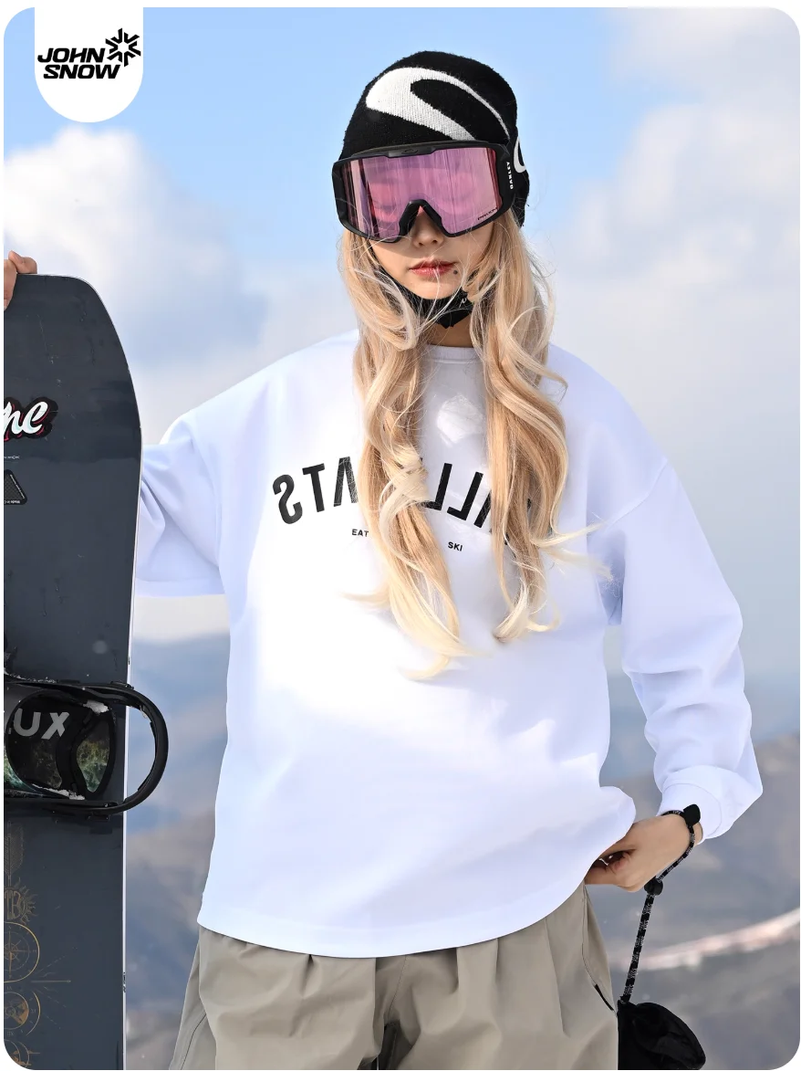 John Snow Felpa con cappuccio da sci Uomo Donna 2025 Abbigliamento da neve in stile americano a strato medio isolato resistente all'acqua per sport invernali all'aperto