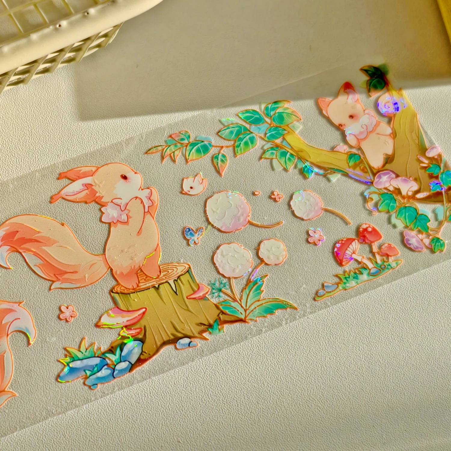 

Squirrel Adventures Shell Light shiny pet tape washi journal decoration