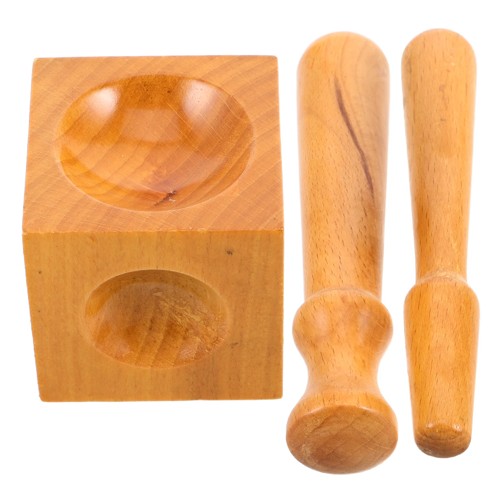 

Wooden Punch Kit Jewelry Making Tool Block Doming Supplies Craft Hole Tools DIY Accessories Wooden Squares Shaping Forming Metal