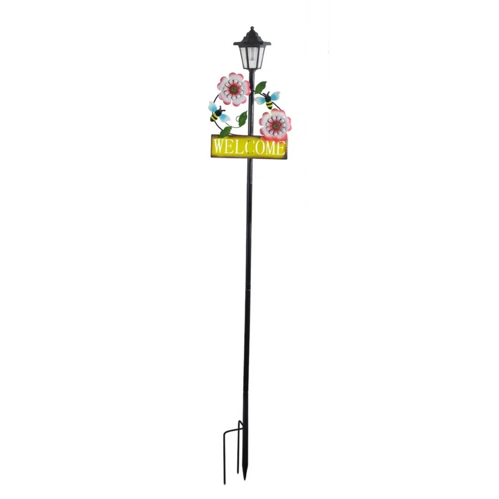 For Evening Welcome As Shown Solar Garden Lights Easy Install Solar Lamp Rustic Iron Lamp All Weather Durability