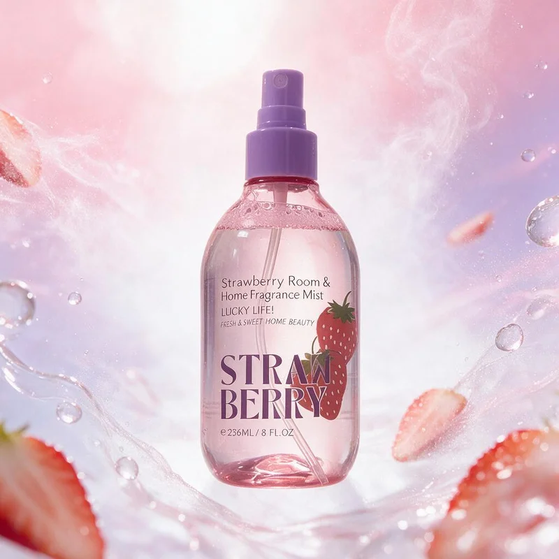 `Strawberry Scent Room Spray, Household Air Freshener, Sweet Fruity Fragrance Mist, Long‑Lasting Aroma for Bedroom Wardrobe Clos view 2