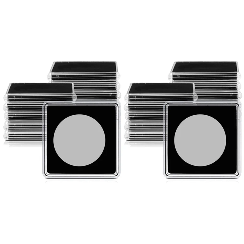 

BAAG-40 Pcs Silver Dollar Coin Holder, 2 X 2 Half Dollar Coin Holder Coin Capsule Coin Snap Plastic Coin Holder, 37.5Mm