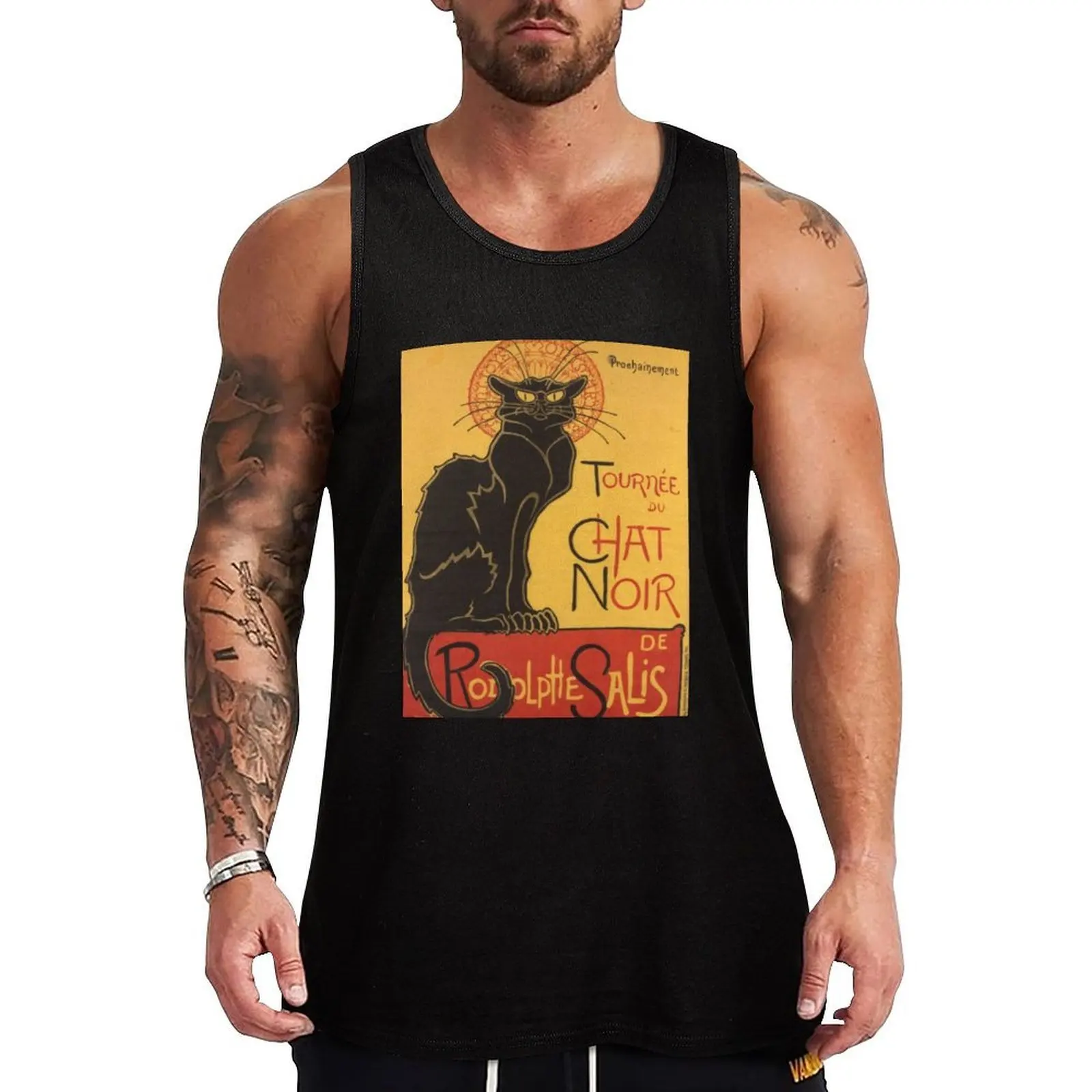 Soon, the Black Cat Tour by Rodolphe Salis Tank Top Street Style Tank Top Casual Urban Sleeveless Top