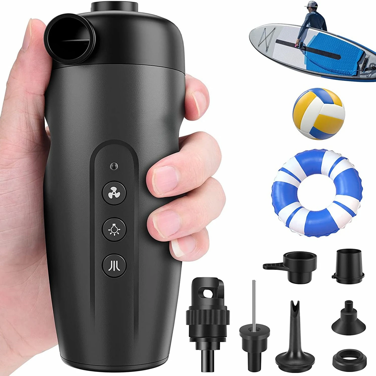 Electric Air Pumps Wireless Inflator Plastic Rechargeable for Camping Gear Paddle Board Pool Toys Tire Quick Inflation