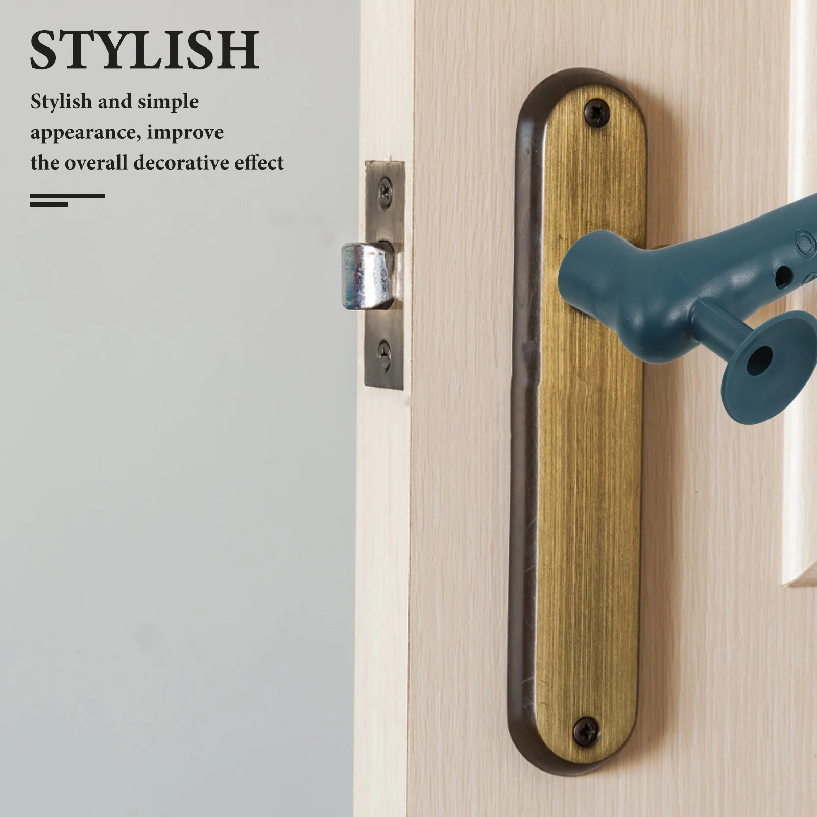 

4pcs Door Handle Cover Blue Silica Gel Child Safety Knob Bathroom Kitchen Home Office Anti-collision Guard Easy Installation
