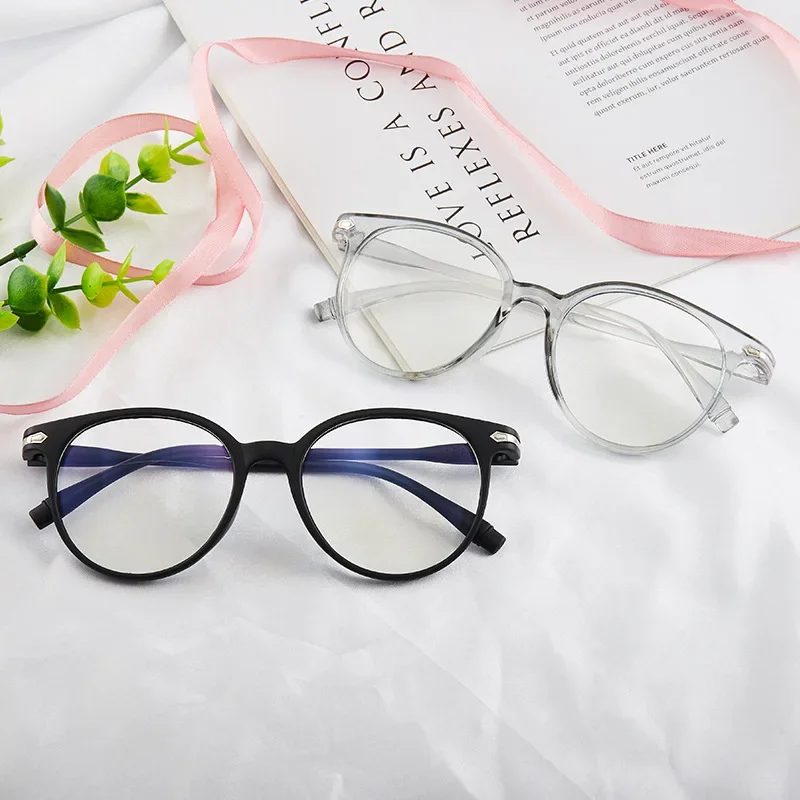 

Kenbo Transparent Computer Glasses Frame Women Men Anti Blue Light Round Eyewear Blocking Glasses Optical Spectacle Eyeglass