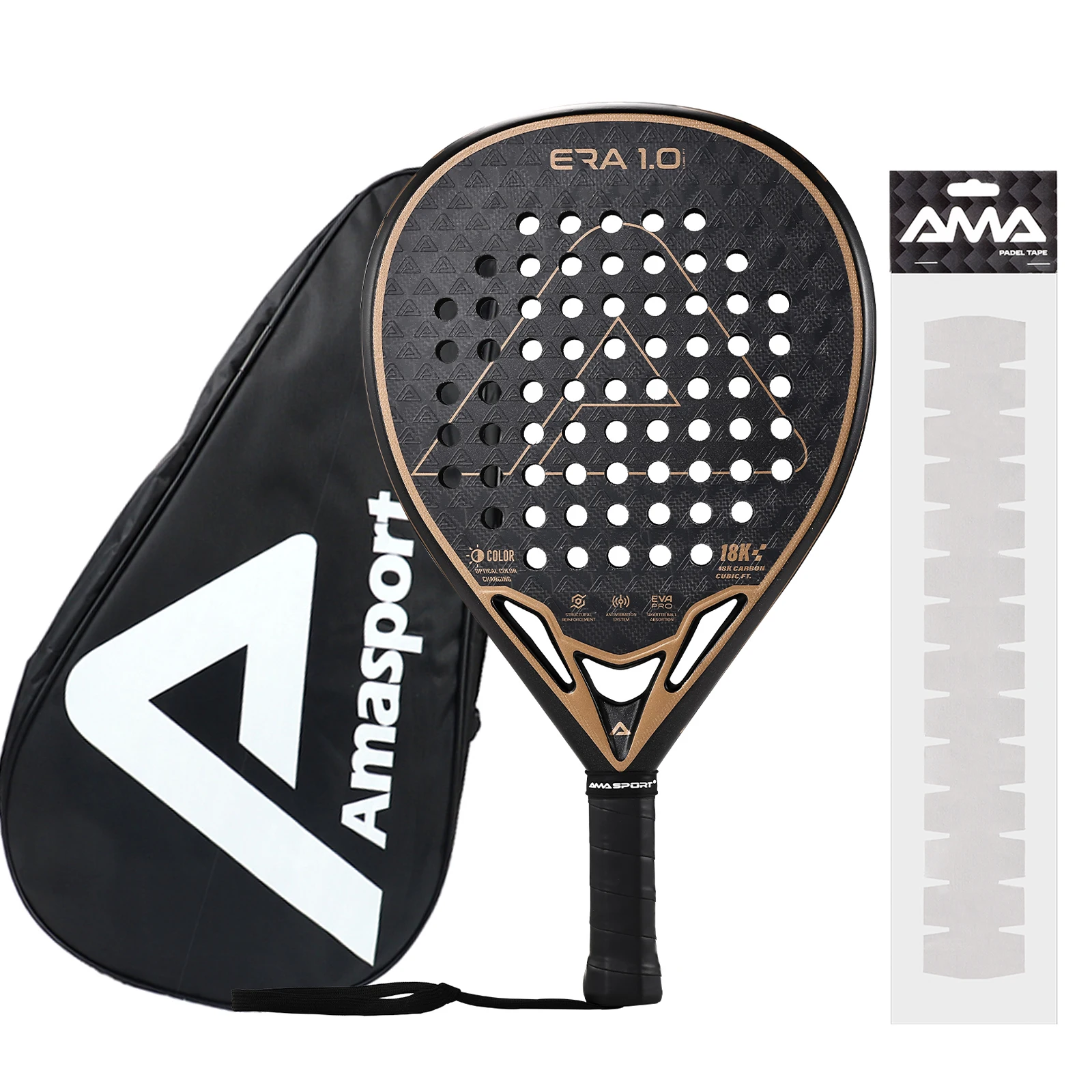 

AMA SPORT Padel Raquete With Padel Bags for Racket And Protector Tape for Padel Competition Grade Padel Accessories