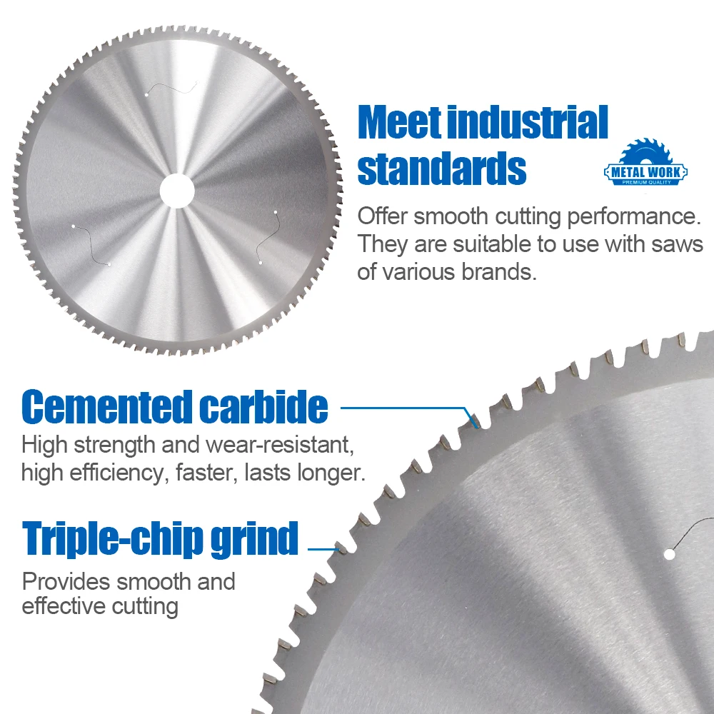 XCAN 1pc Metal Cutting Disc 136/150/165/180/230/305/355mm Carbide Circular Saw Blade For Iron Steel 30T-90T Metal Cutting Blade