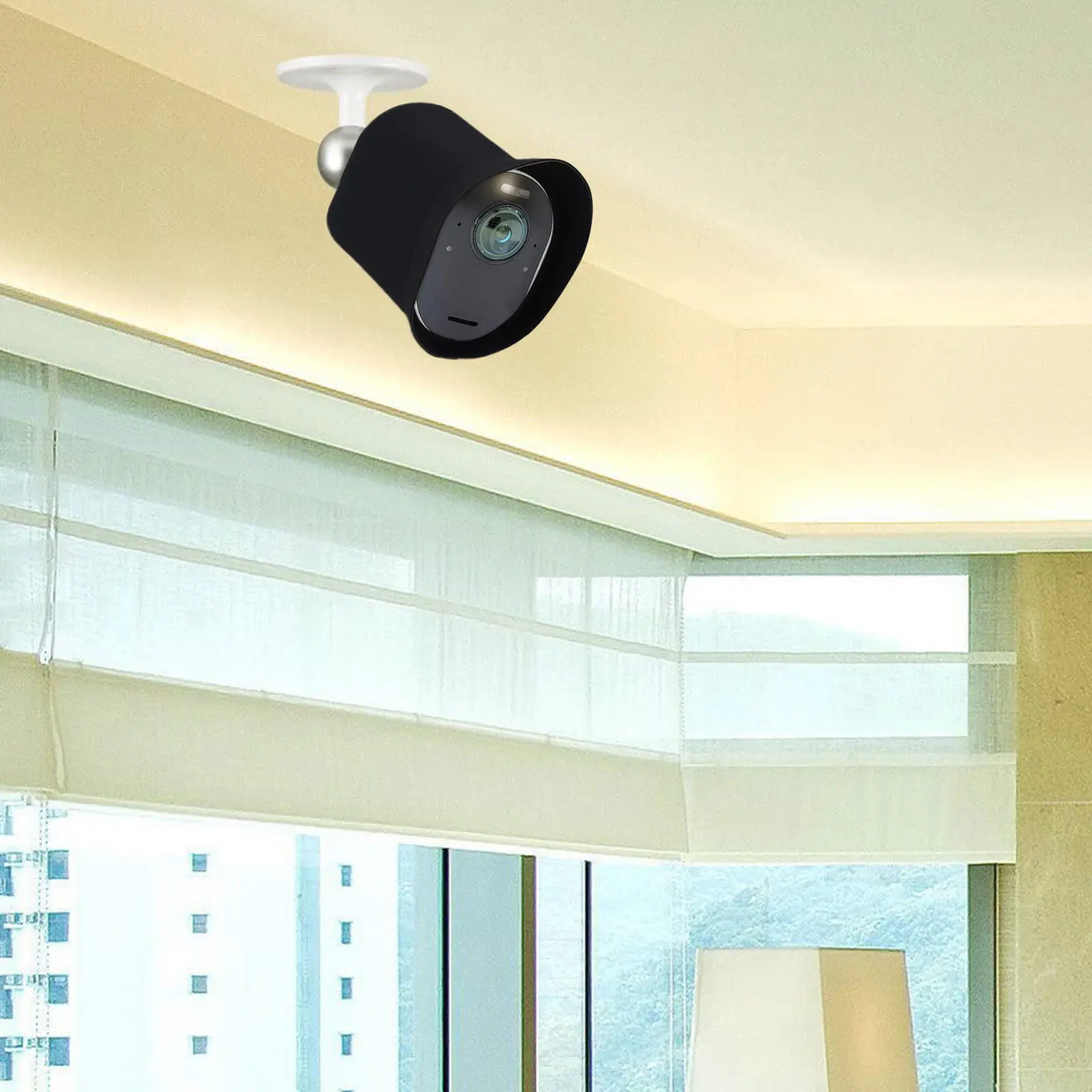 Security Camera Protective Cover Silicone Elastic Non Deformable Tear Resistant for Outdoor Monitor Camera