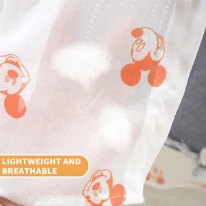 Mickey Mouse Bluse Ladies Langarm weibliche Hemd Kawaii Beach Shirts Sommer Disney Casual Cover-Up-Cover-Up-Cover-up 6 Hauptverkäufe Mimi -Blusen - №2