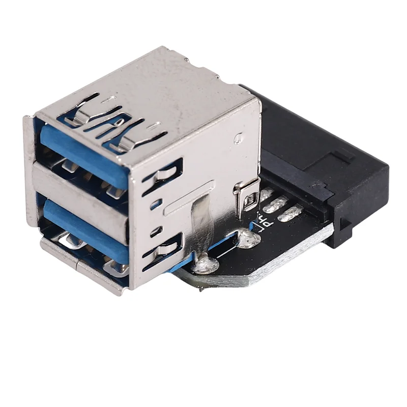 อะแดปเตอร์แปลง HJ-20X 20 พิน เป็น USB3.0 คู่ สำหรับเมนบอร์ดเดสก์ท็อป หัวต่อ 19 พิน/20 พิน เป็นพอร์ต USB A ตัวเมีย 2 พอร์ต, PH21