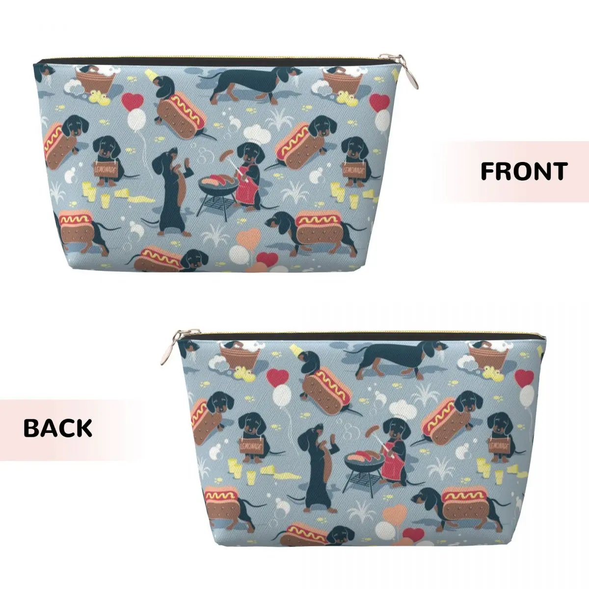 Custom Dachshund Dogs Travel Toiletry Bag for Women Badger Sausage Wiener Cosmetic Makeup Bag Beauty Storage Dopp Kit