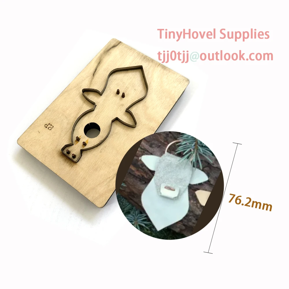 The Cow, Calf Charm Steel Rule Die Cut, Cutting Mold for Leather, Steel Punch - Cutter for Leather Crafts (BM200), TinyHovel