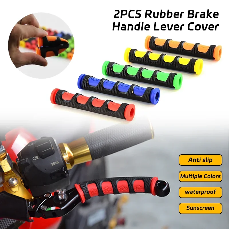 2Pcs Rubber Motorbike Brake Clutch Lever Cover Handlebar Grips Motorcycle Handgrip Hand Grip Guard