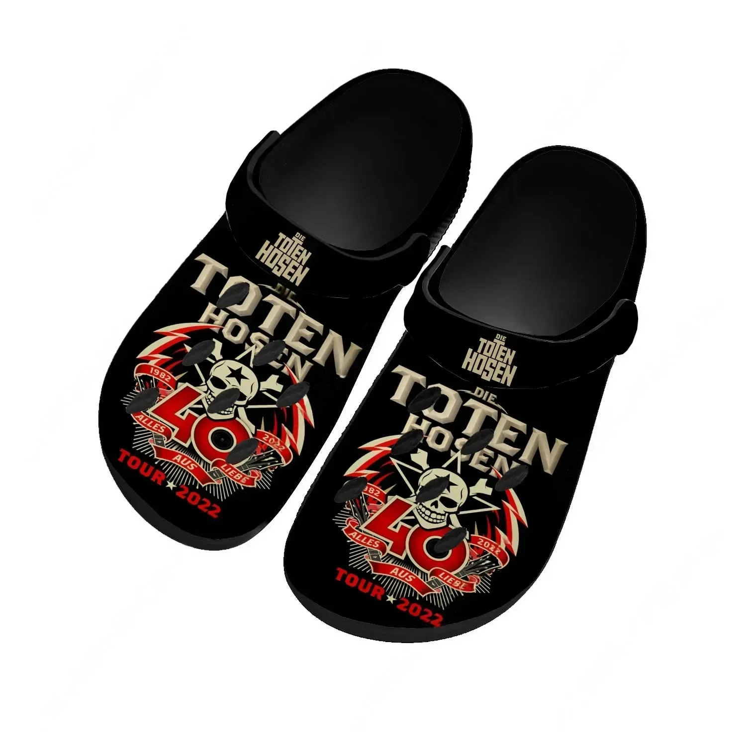 Sandalias de Playa Transpirables Die Toten Hosen de Alta Calidad para Hombre y Mujer, Zuecos Personalizables para el Hogar y Jardín, Pantuflas con Agujeros