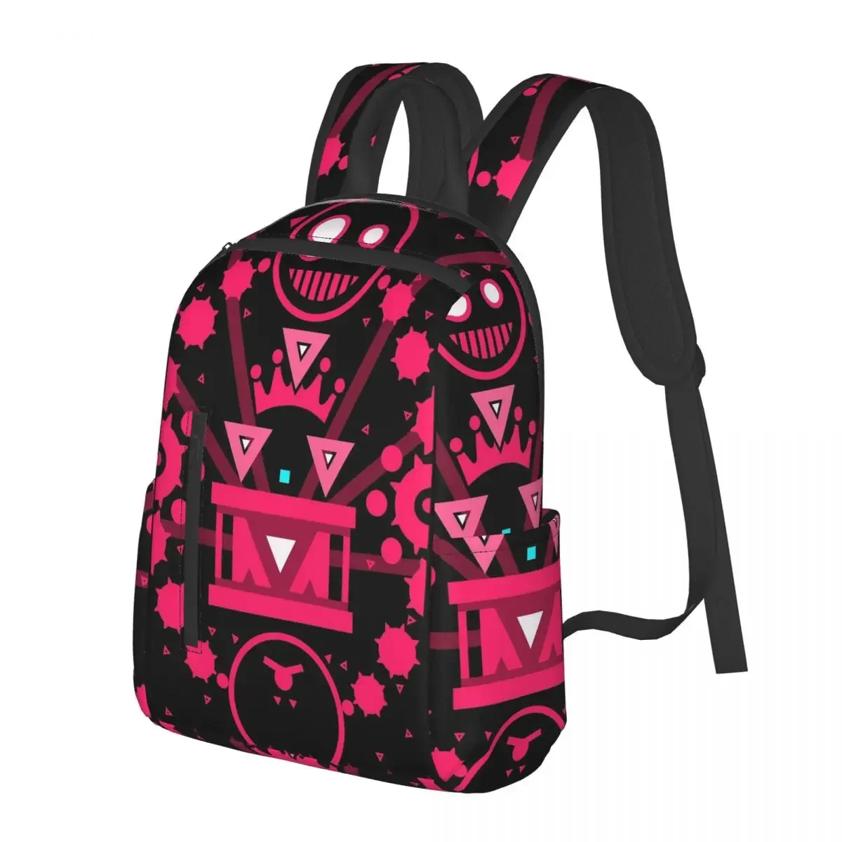 

Video Game Geometry Dash Student Backpack School Bag Hiking Travel Daypack for Boys Girls Fashion Bookbag Shoulder Bags