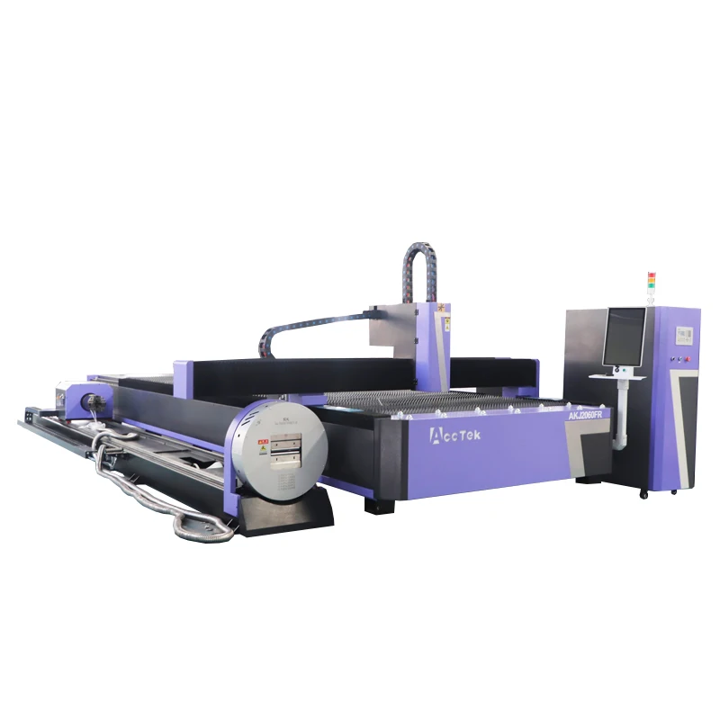 Metal Tube and Plate Fiber Laser Cutting Machine with Rotary Axis Big Working Area Fiber Laser Cutter