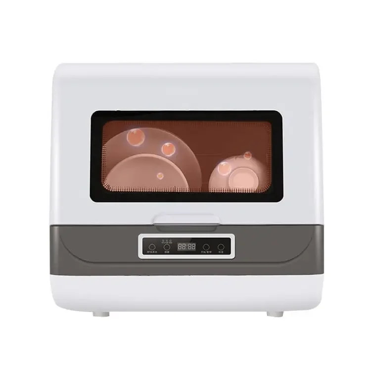 Mini Countertop Kitchen Dish Washer Household Baby Bottle Washer Compact Small Tabletop 4-Set Automatic Smart Dishwashers