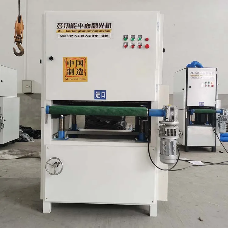 White Metal Flat Surface Polishing & Deburring Belt Sanding Machine with 7.5kW Motor & Engine for Square Tube 350kg