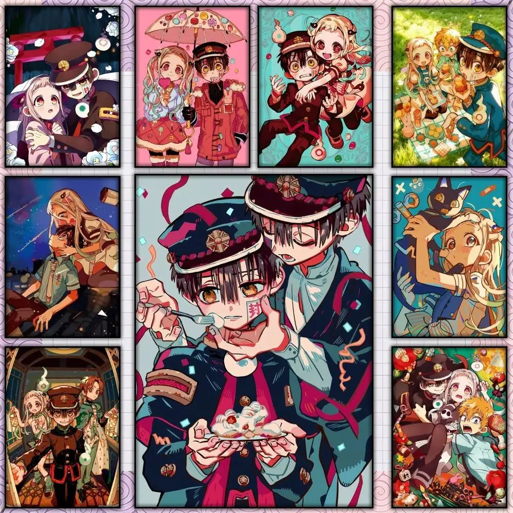 New Manga Toilet-bound Hanako-kun  Poster Self-adhesive Art Waterproof Paper Sticker Coffee House Bar Room Wall Decor