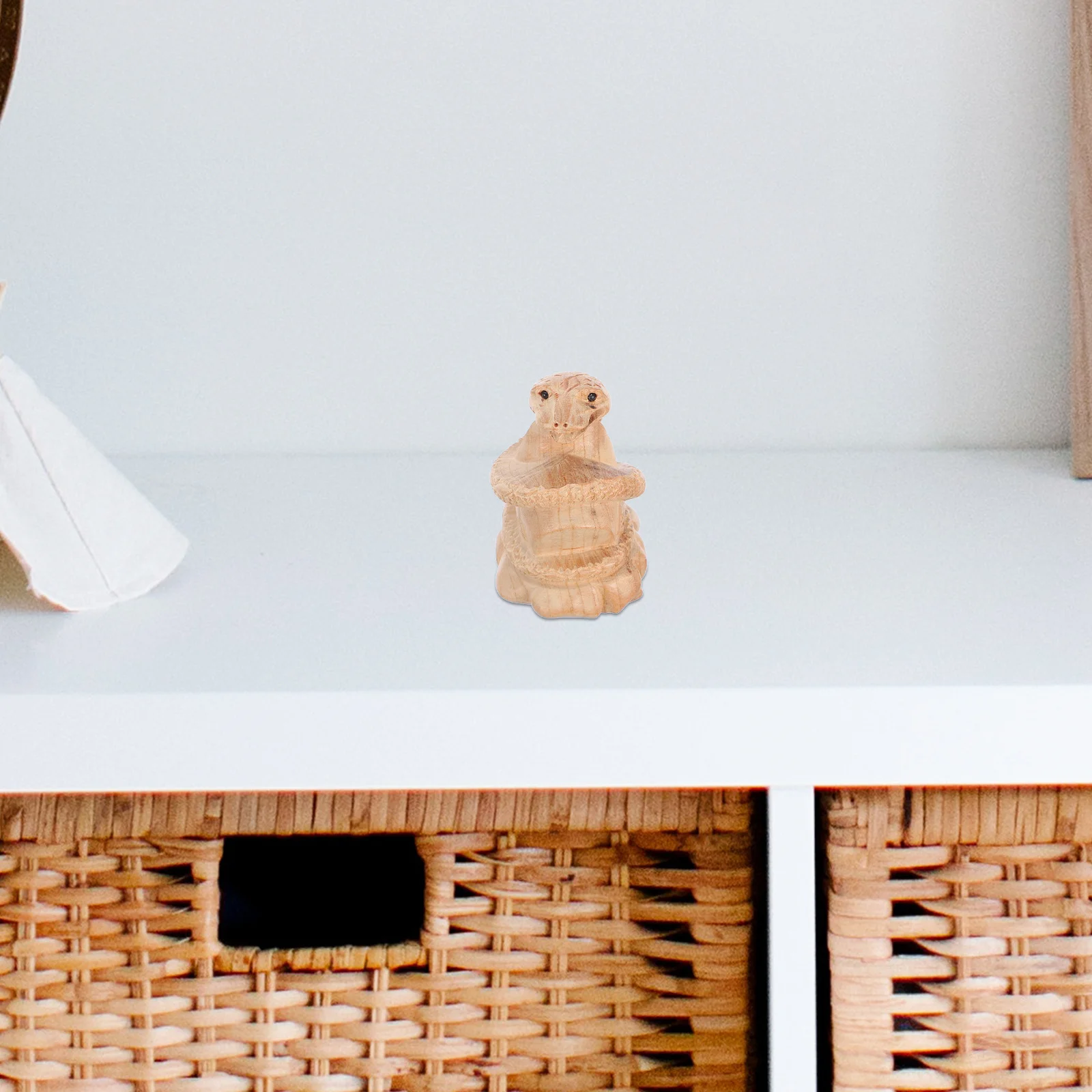 

Vivid Wooden Snake Decor Realistic Simulation Animal Figures Party Trick Figurines Wooden Snake Sculpture Vivid Fake Snakes