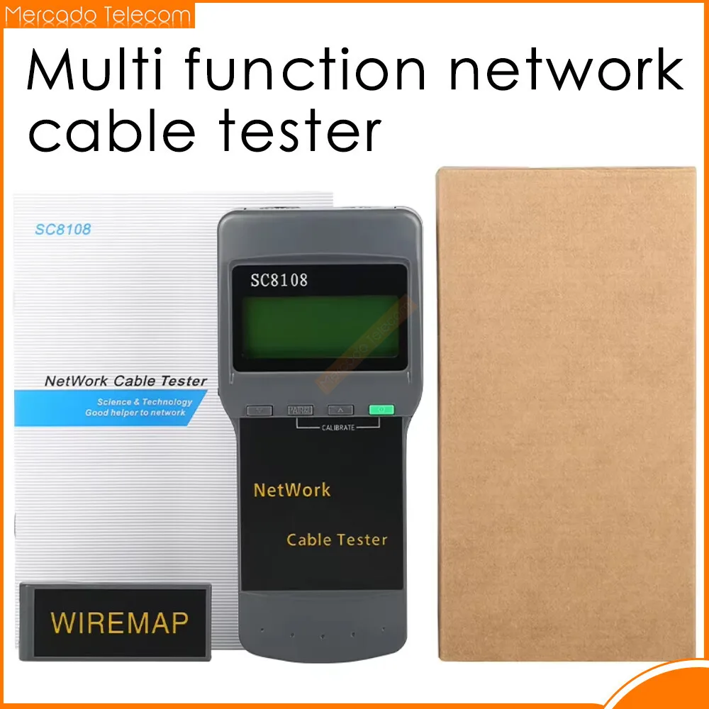 

RJ45 Lan Network Cable Tester SC8108 STP UTP Ca5e Cat6 Network LAN Length Cable Tester Meter UTP cable lengrh tester Portable