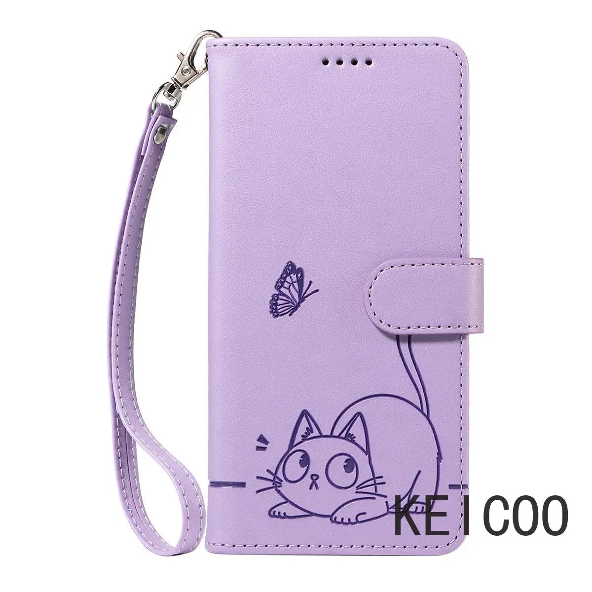 

Flip Cover Wallet Lanyard Leather Case for Xiaomi Redmi Note 12 13 14 Pro Plus 4G 5G Fashion Embossed Stand Holder Phone Shell
