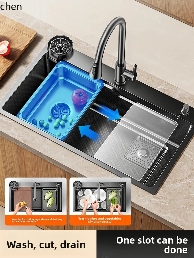 

LXC Vegetable Washing 304 Stainless Steel Kitchen Sink Dishwashing Sink Undermount Single Basin Thickened Wash Basin