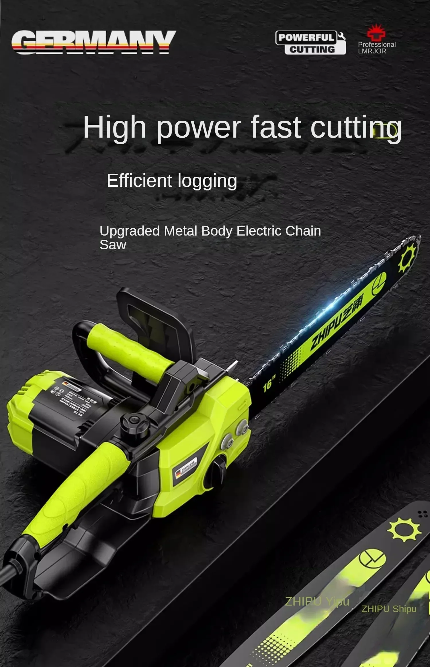 220V Professional Grade Electric Chainsaw for Cutting Firewood and More