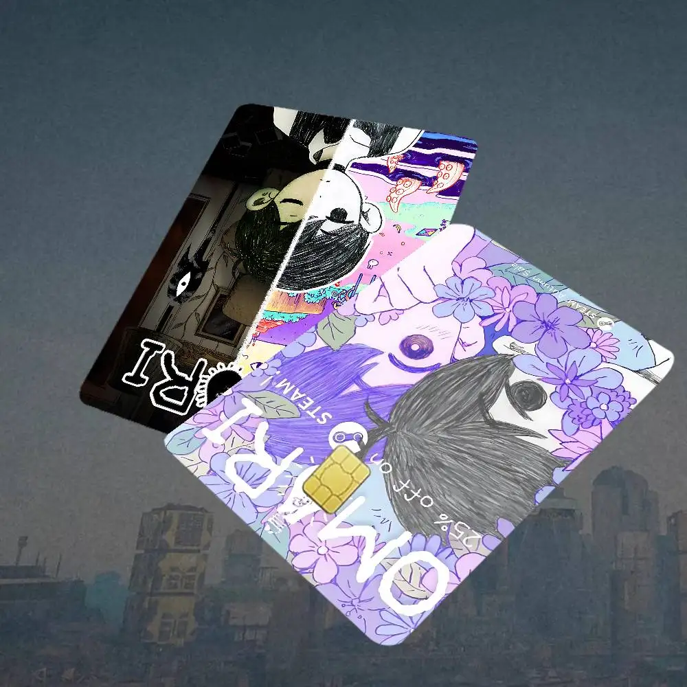 الكلاسيكية الساخنة الرعب لعبة فيديو Omori الأزياء ماتي الذهب الفضة الأسود ماتي فيلم الجلد ملصق الشريط لبطاقة الخصم الائتمان البنك