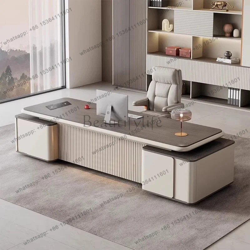 LJY Design Minimalist Office Desk Multifunctional European Computer Modern Office Desk Crafts Luxury Meuble Bureau Home Furnitur