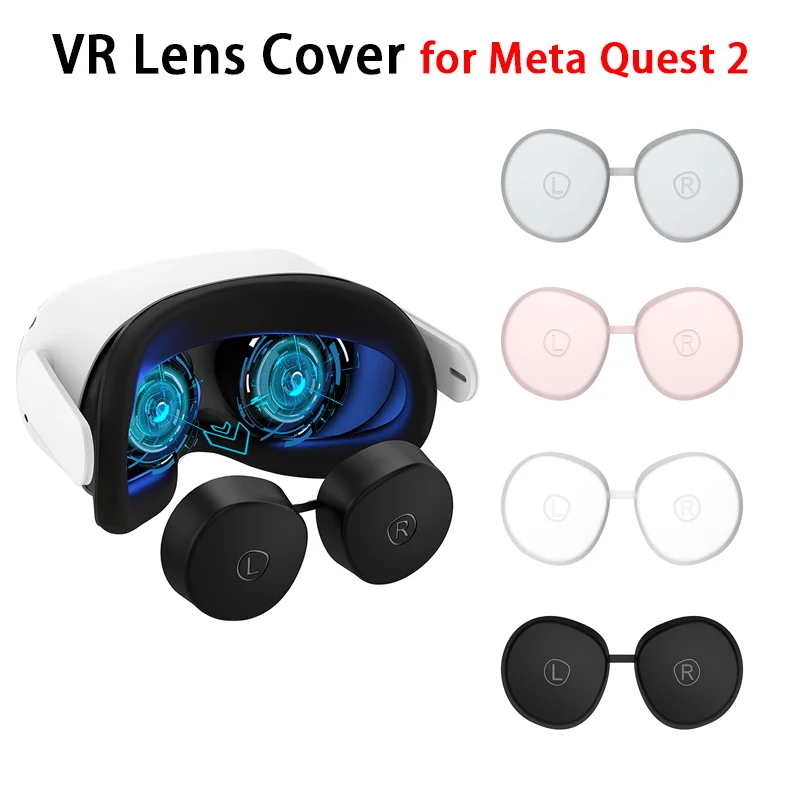 For Meta Quest 3S/Queest 2 VR Lens Protector Cover Dustproof Anti-Scratch VR Silicone Lens Cap Protection Case Accessories