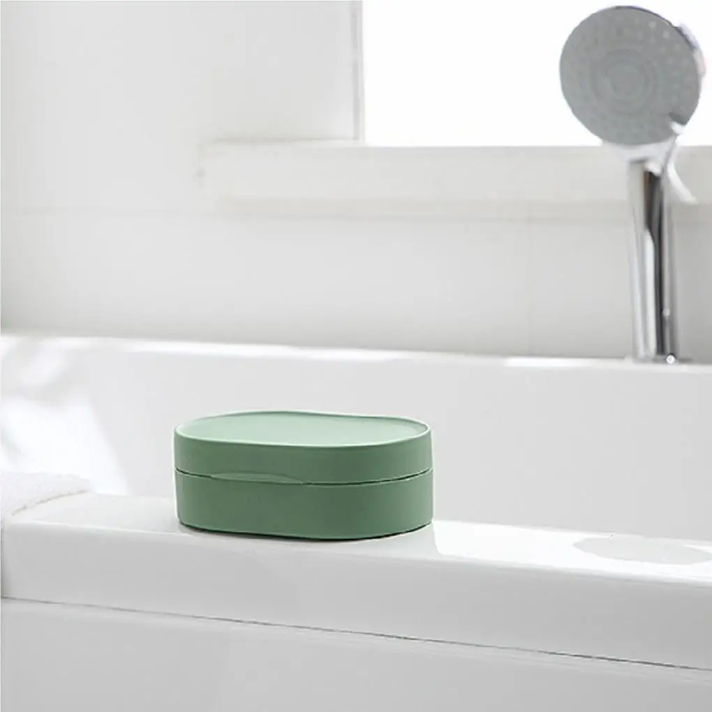 Soap Box Multiple-colored with Lid Household Accessories Travel Supplies Leak-Proof Camping Soaps Container Dish Holder