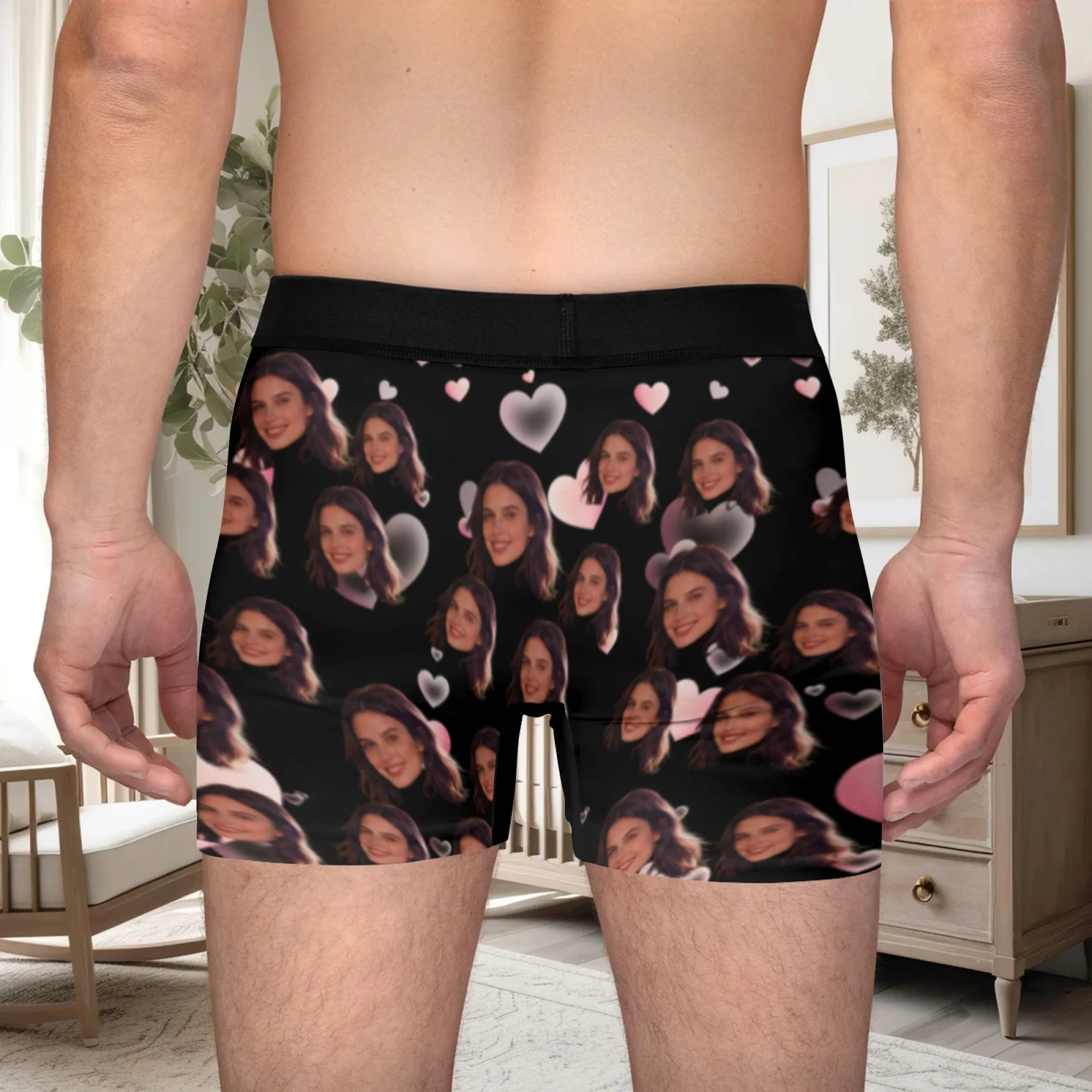 صورة وجه شخصية يمكنك صنعها بنفسك تخصيص الملابس الداخلية المسطحة التخصيص هدية عيد الحب للرجال هدية الزوج للأب